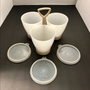 Vintage Tupperware 757-1 Condiment Serving Caddy